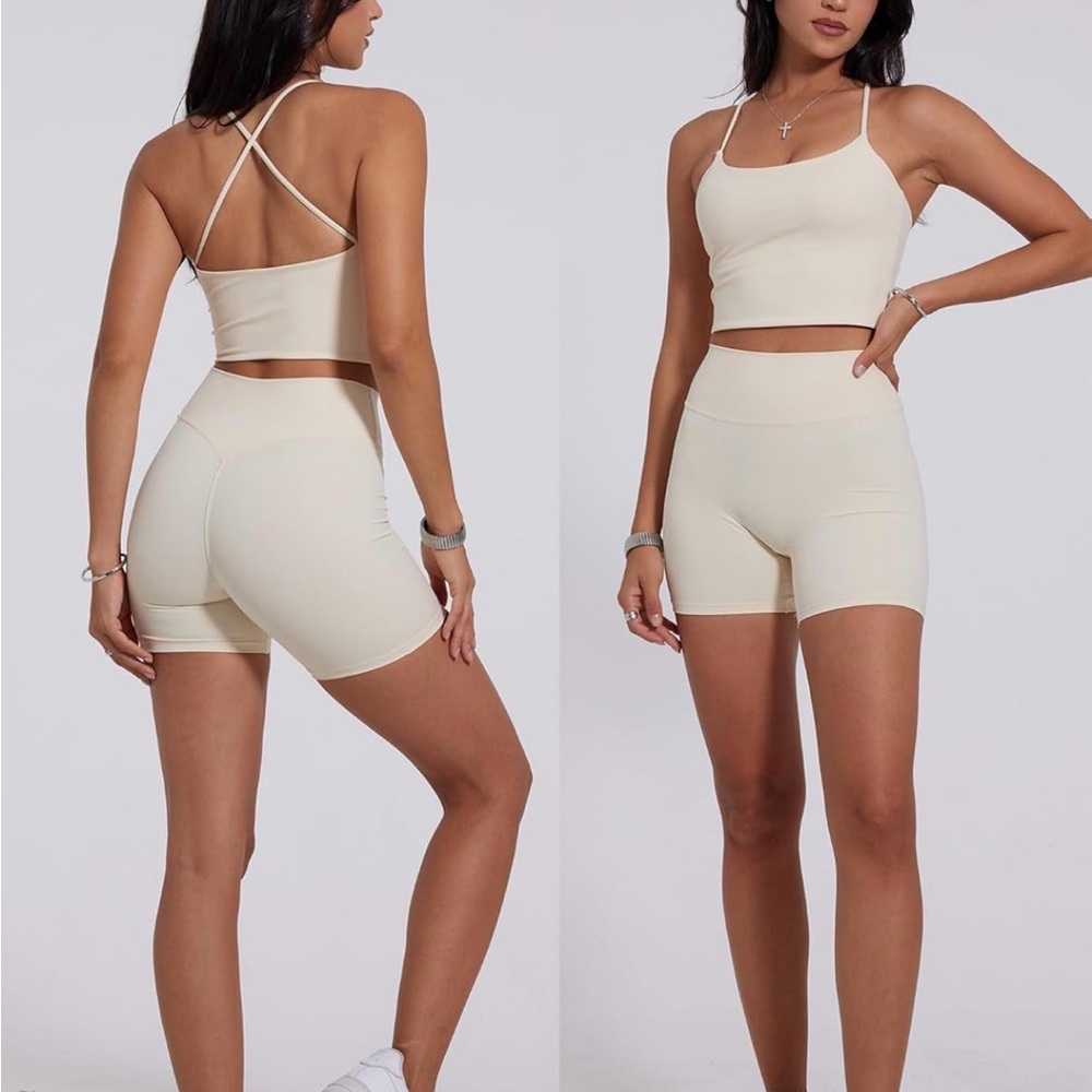 Lemond Frosting Workout Top and Shorts 🍋